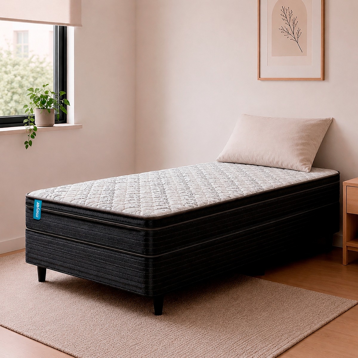 Sommier 1 Plaza y Media Espuma Meyer Dream (090x190)