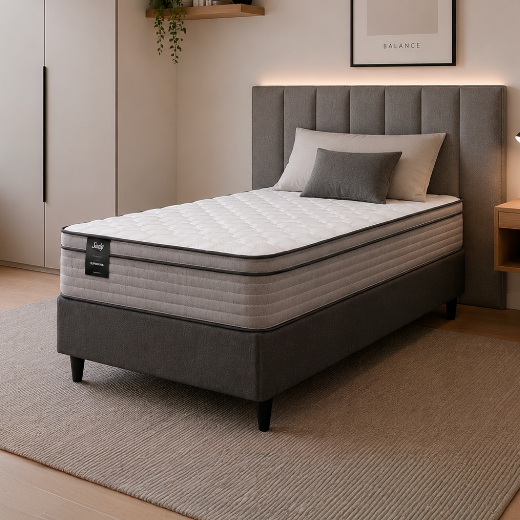 Sommier 1 Plaza y Media Resorte Sealy Sunshine (090x190)