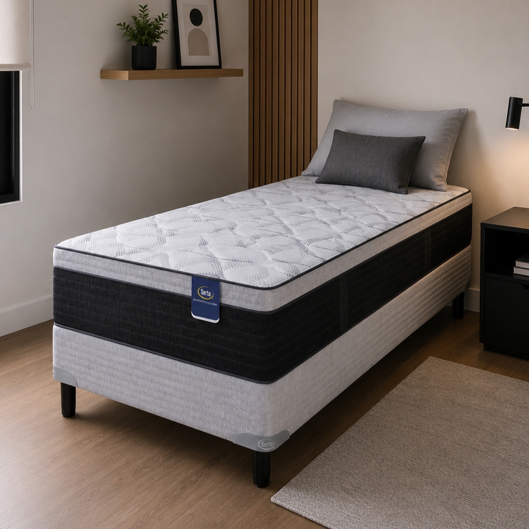 Sommier 1 Plaza y Media Resorte Pocket Serta Chicago (090x190)