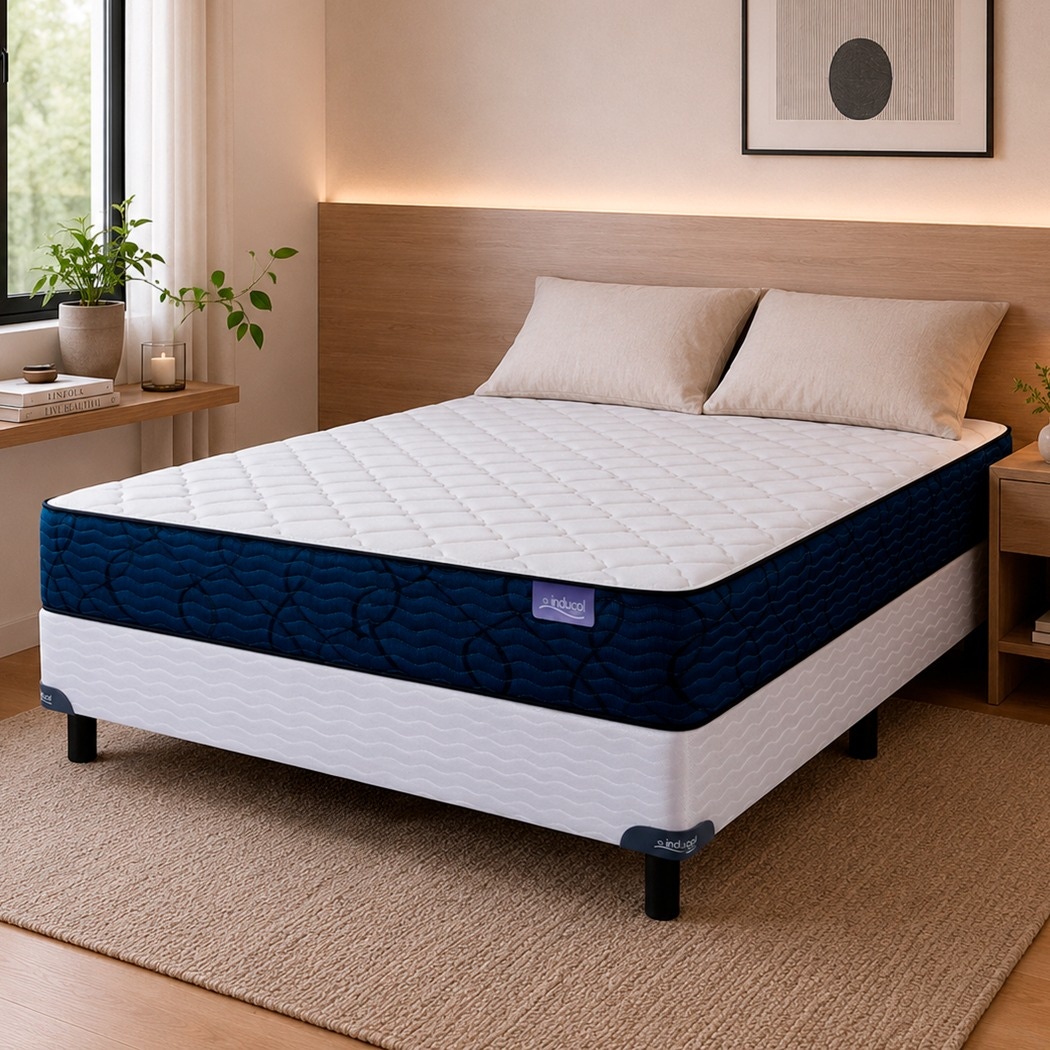 Sommier White 2 Plazas Resorte Inducol Delta (130x190)