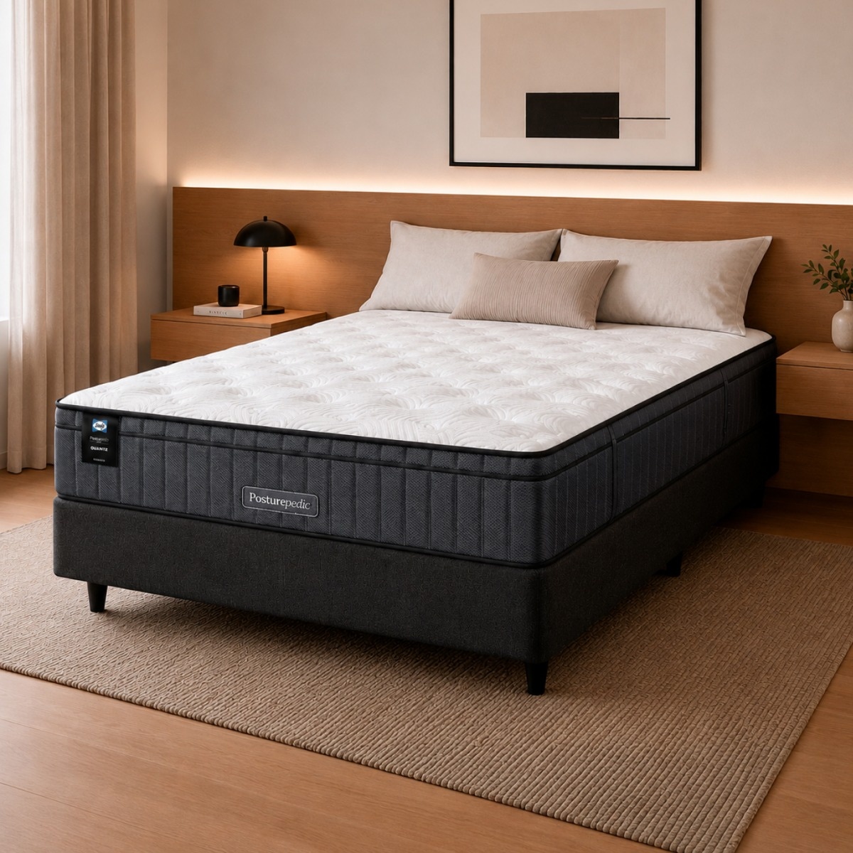 Sommier de Regalo + Colchón 2 Plazas Resorte Pocket Sealy Quartz (140x190)