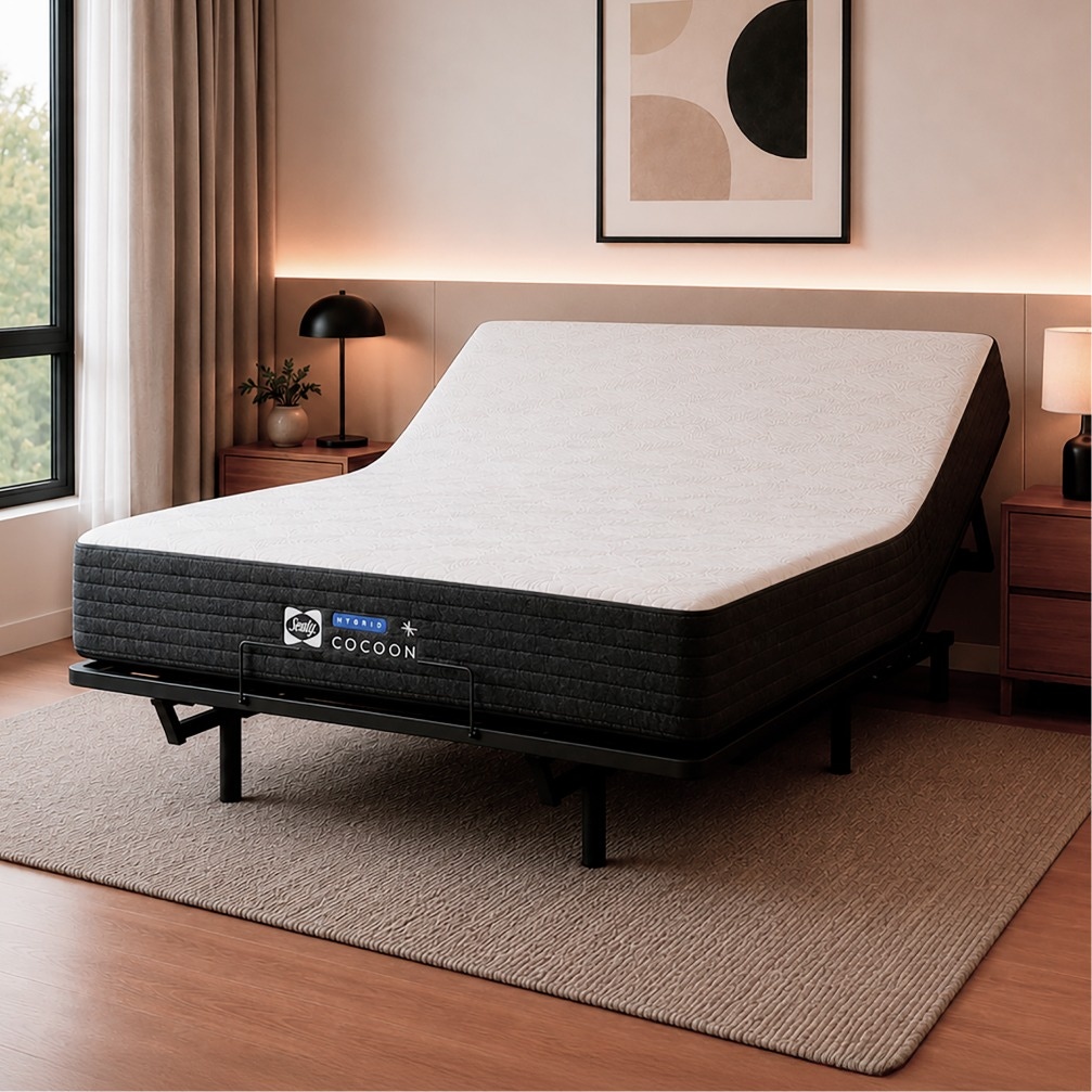 Combo Cama Articulada 2 Plazas Smart Cosmo con Colchón Hybrid (140x190) 