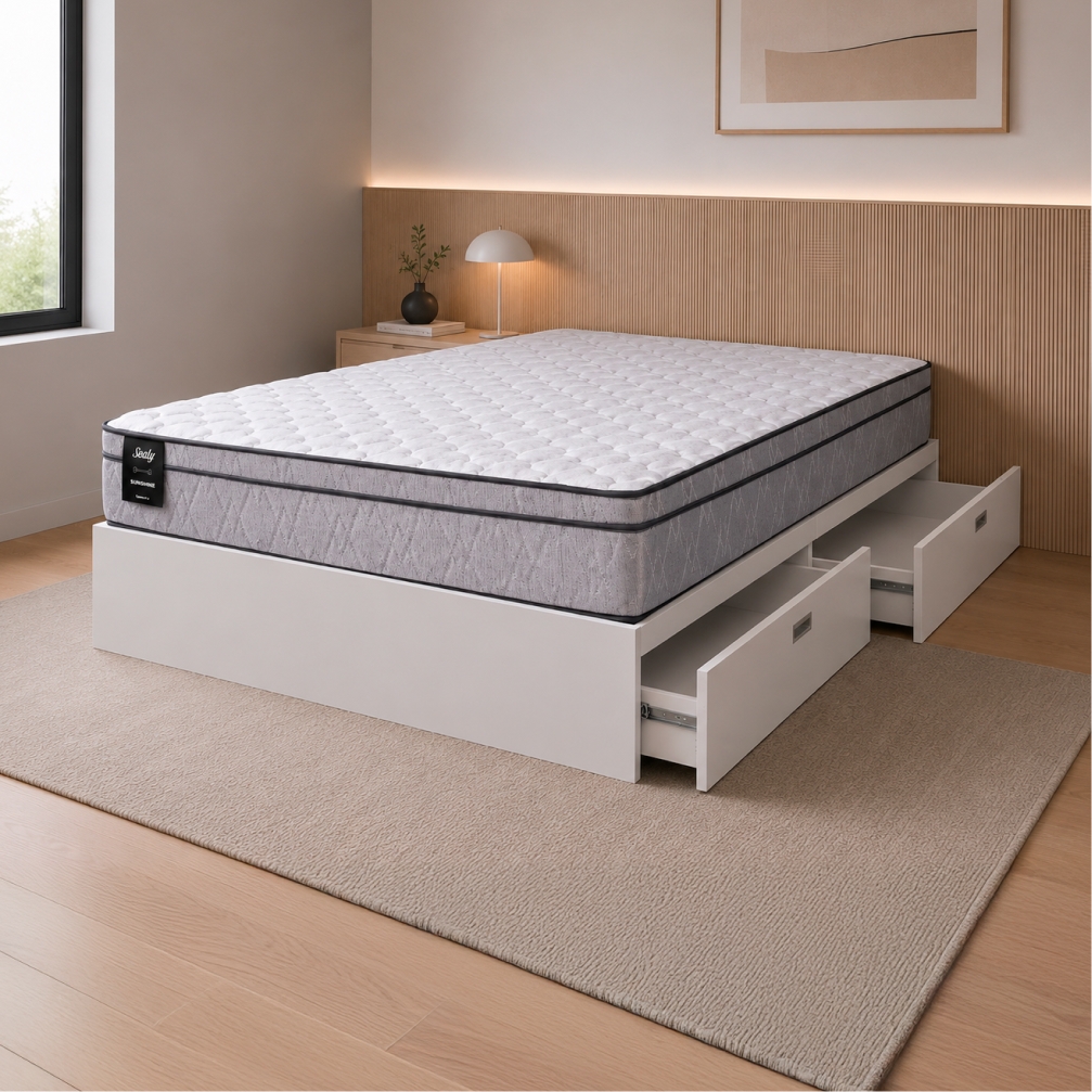 Cama Cajón Antilla 2 Plazas (140x190) Blanco Squad 