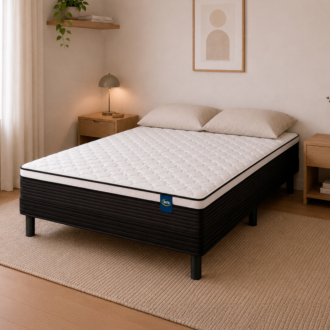 Sommier 2 Plazas Resorte Serta Detroit Euro (140x190)