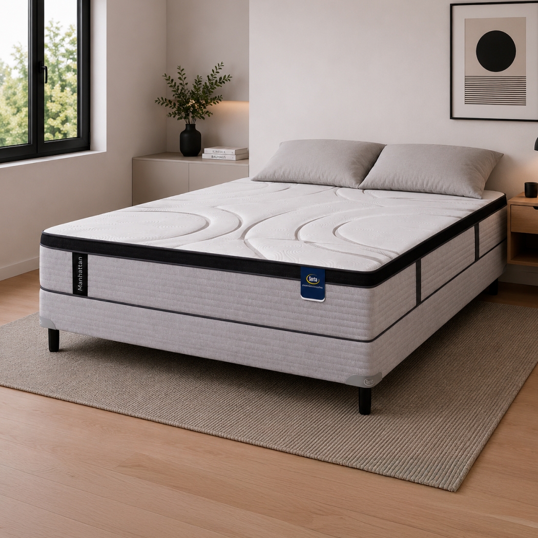 Sommier 2 Plazas Resorte Pocket Serta Manhattan (130x190)