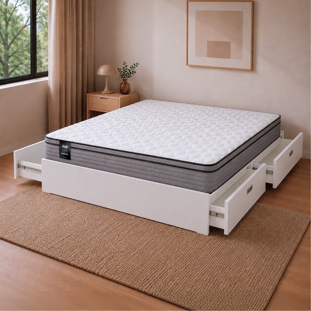 Cama Cajón Antilla King (180x200) Blanco Squad 