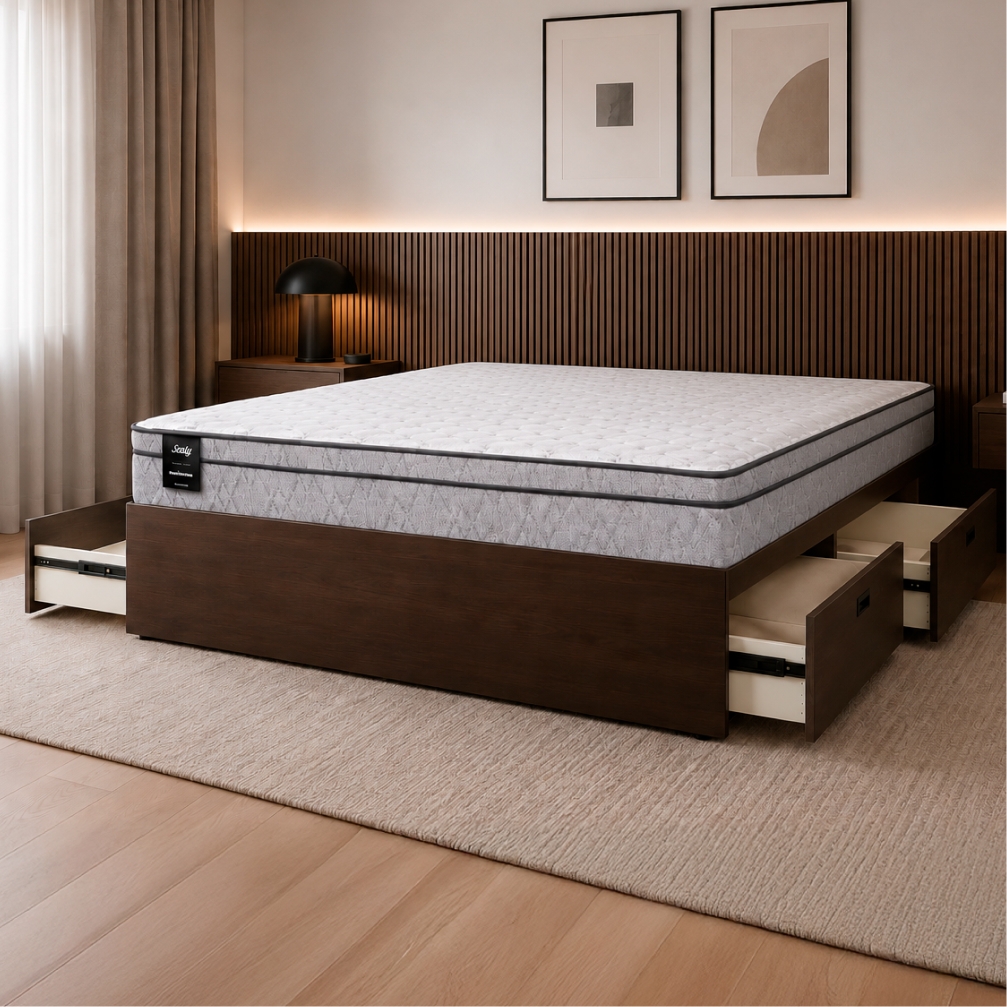 Cama Cajón Antilla 2 Plazas y Media (160x200) Wengue Squad 