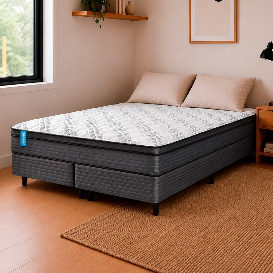 Sommier 2 Plazas y Media Resorte Meyer Pocket (160x200) 