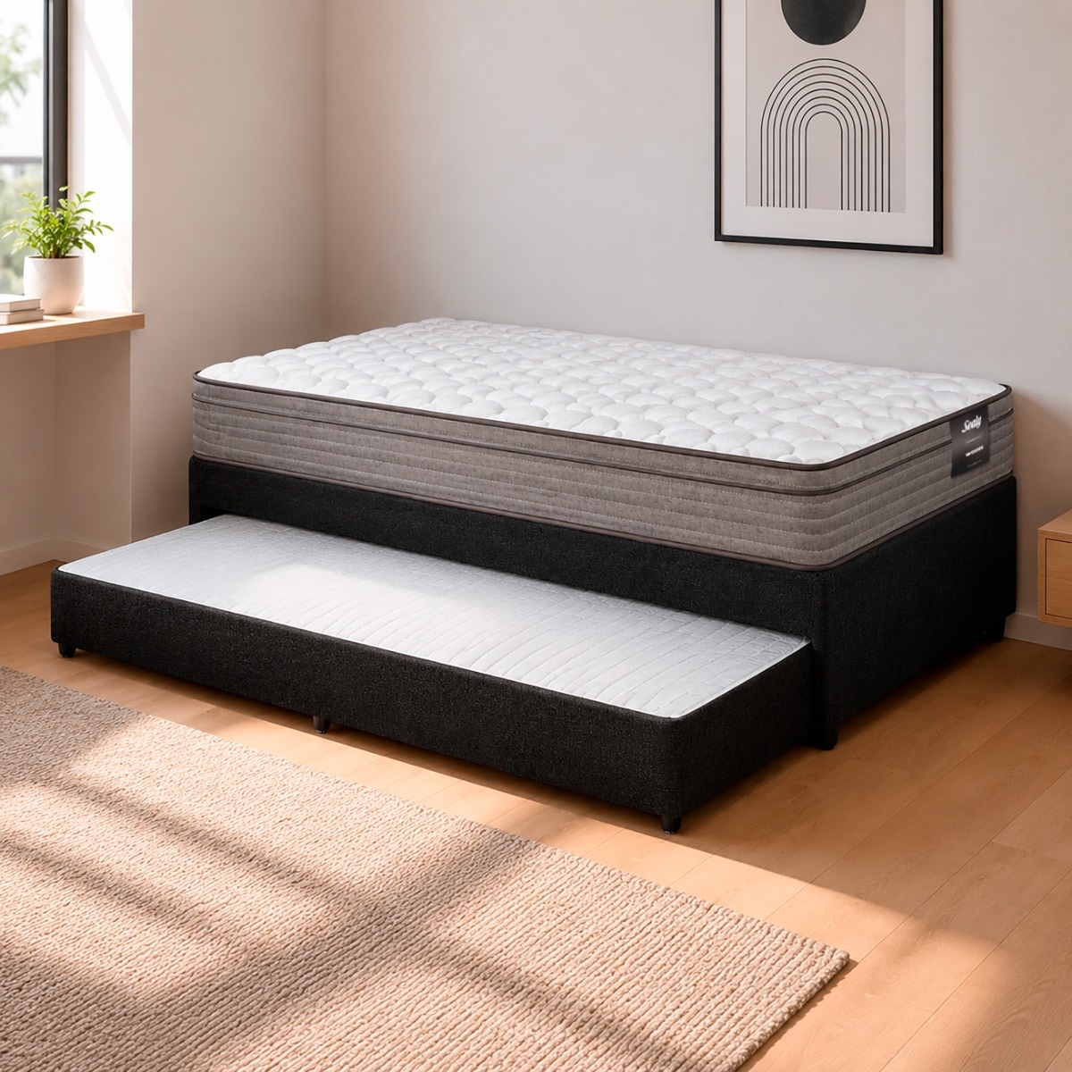 Diván Cama 1 Plaza y Media Sealy Duo Premium Woods (100x200)