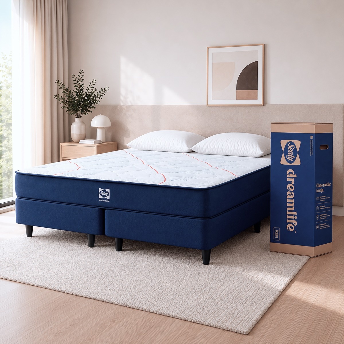 Sommier 2 Plazas y Media Espuma Sealy Dreamlife Move (160x200)