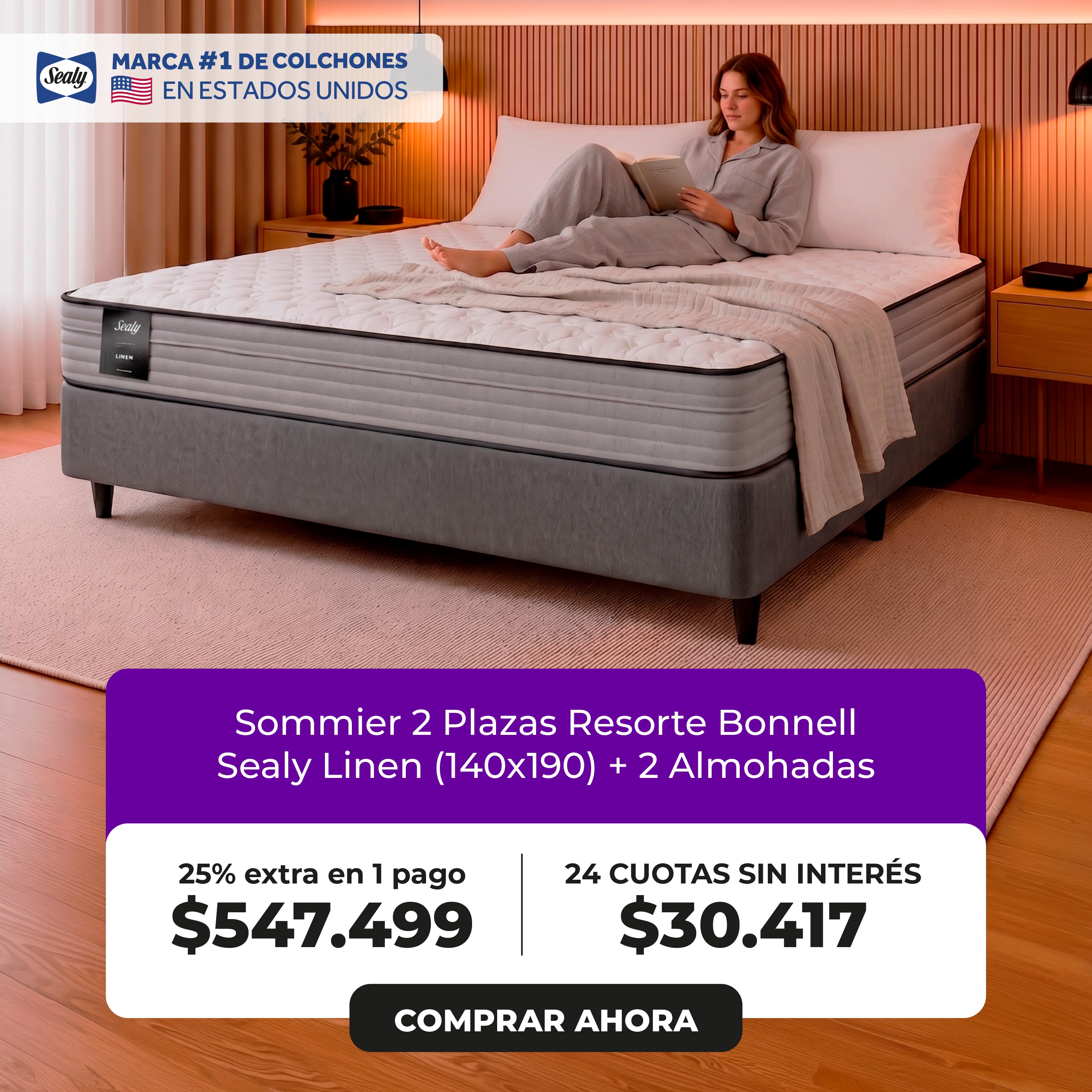 Colchones y Sommiers hasta 50% de descuento