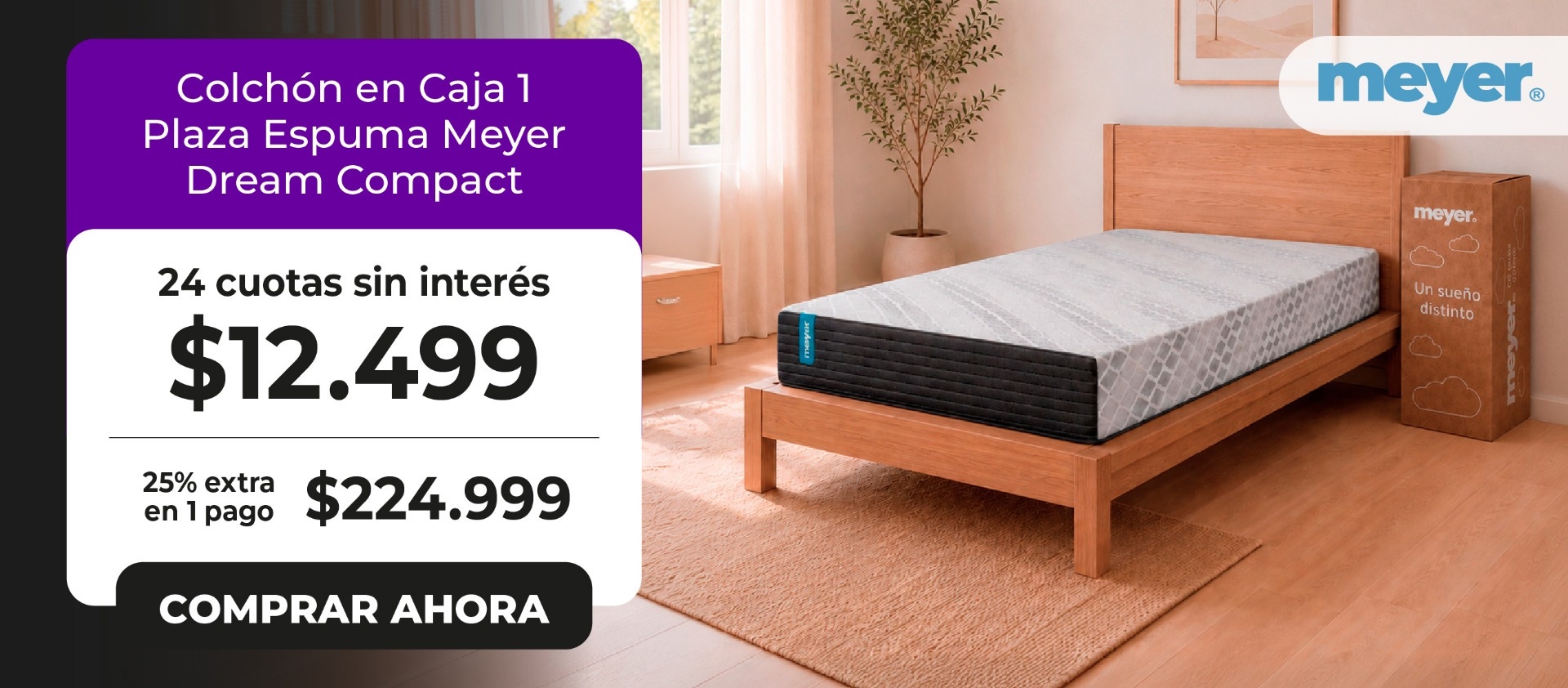 Colchon en caja 2 plazas espuma meyer dream compact